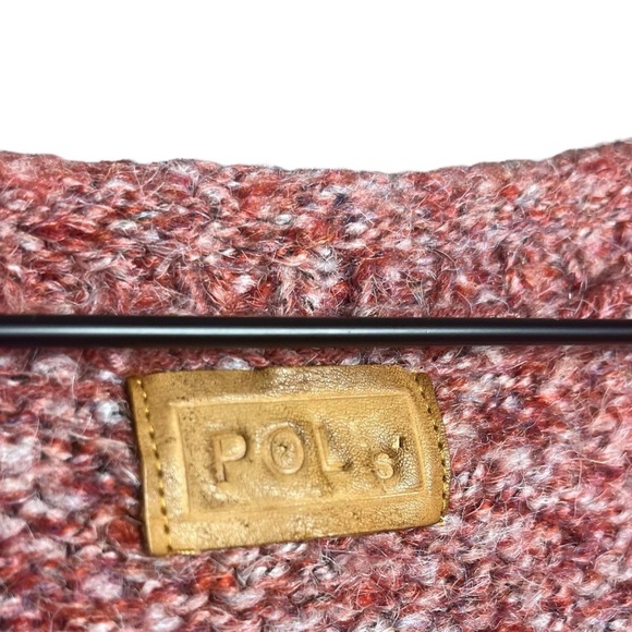 Pol ColorBlock Sweater Knit V-Neck Long Sleeves Size Small Oversized - Picture 2 of 5